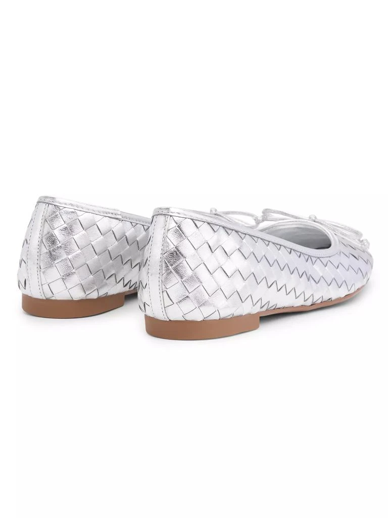 Schutz Arissa Metallic Woven Leather Flats 3
