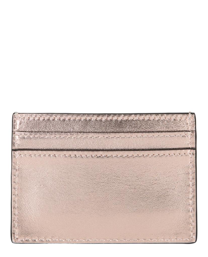 Moschino Metallic Belt Logo Crystal-Embellished Card Holder