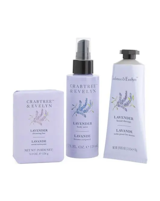 Crabtree & Evelyn 3pc Lavender Pamper And Indulge Collection