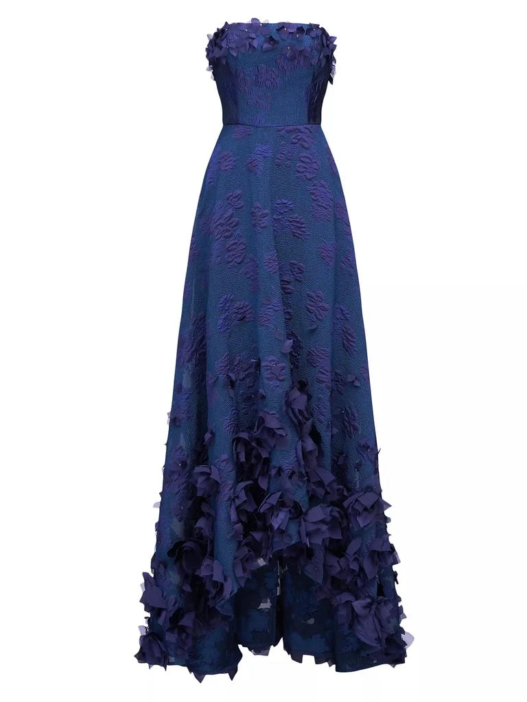 Theia Charlie Strapless High-Low Petal Gown 1