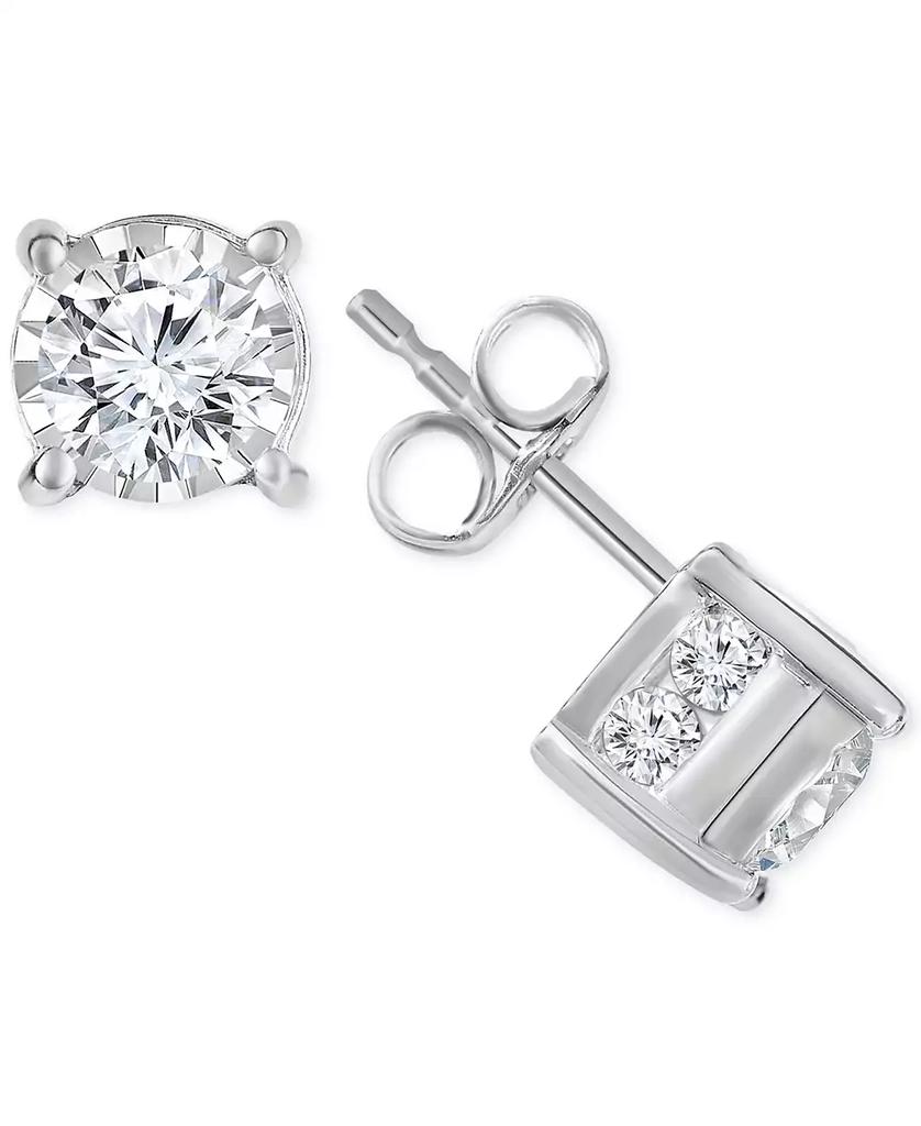 TruMiracle Diamond Stud Earrings (1 ct. t.w.) in 14k White, Yellow or Rose Gold