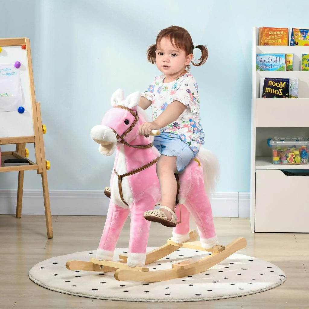 BreeBe Plush Rocking Horse with Sound for Toddlers 2
