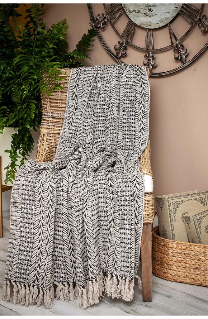 Parkland Lily Transitional Blue 52" x 67" Woven Handloom Throw