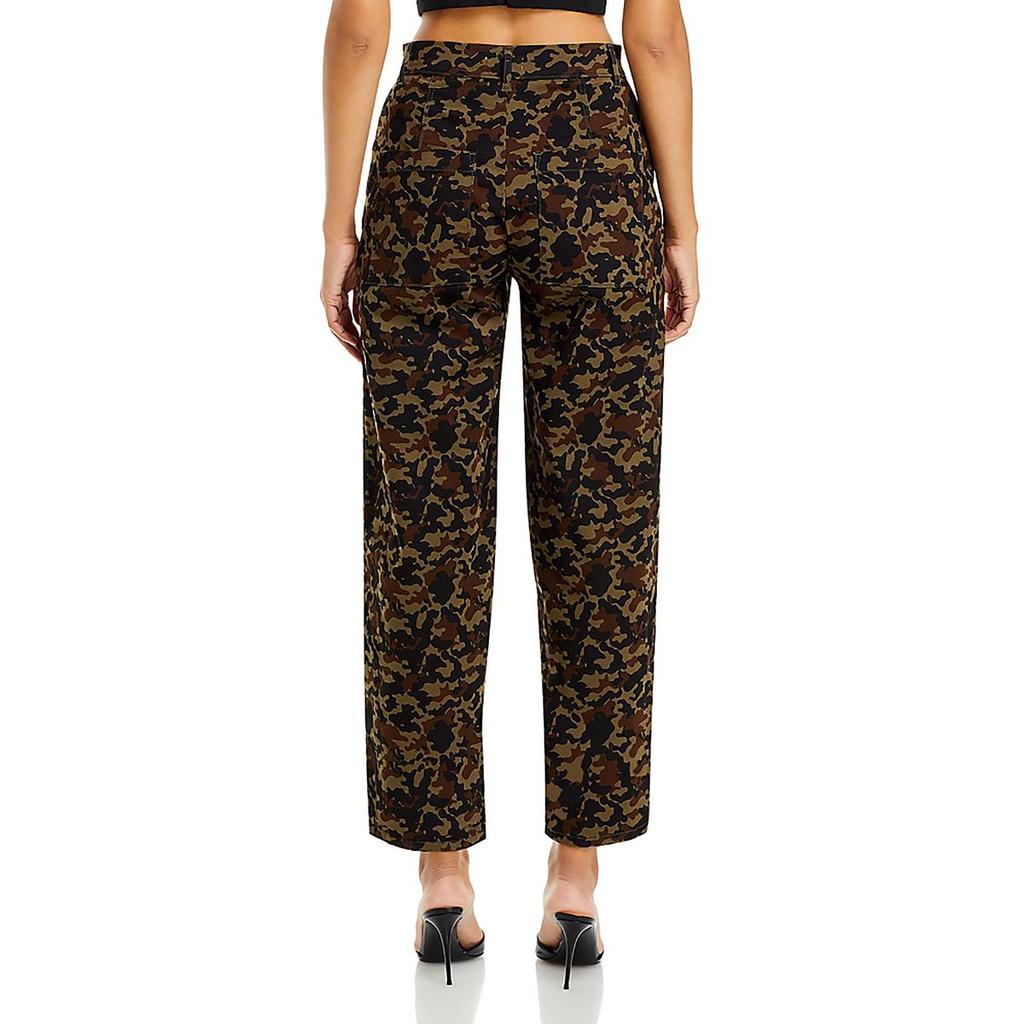 Avec Les Filles Womens Relaxed Camouflage Straight Leg Pants