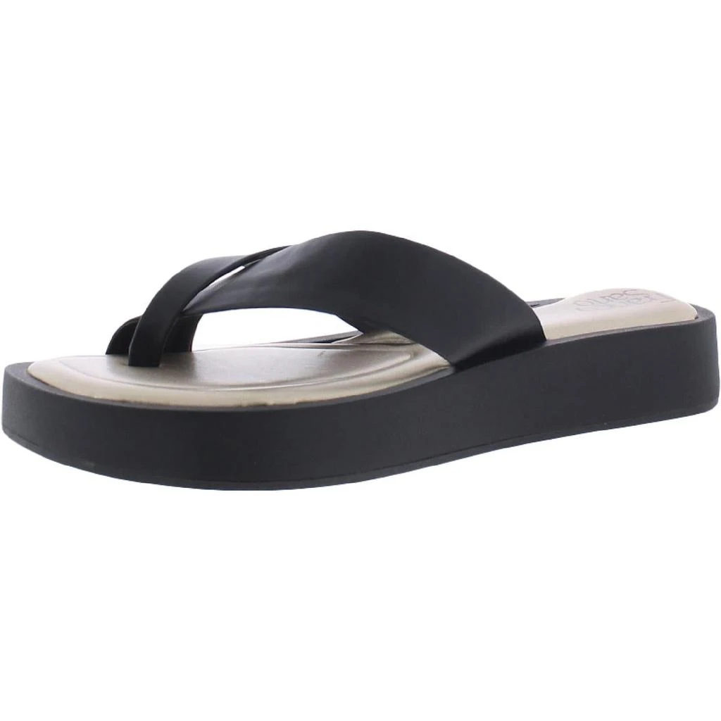 Franco Sarto Jonas Womens Toe Loop Comfort Wedge Sandals 5