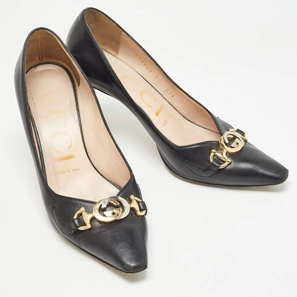 Gucci Gucci Black Leather GG Zumi Pumps Size 37 4