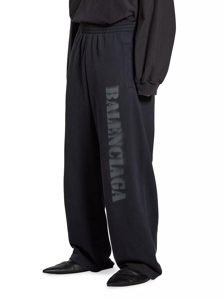 Balenciaga Stencil Type Baggy Sweatpants - Leggings - Free