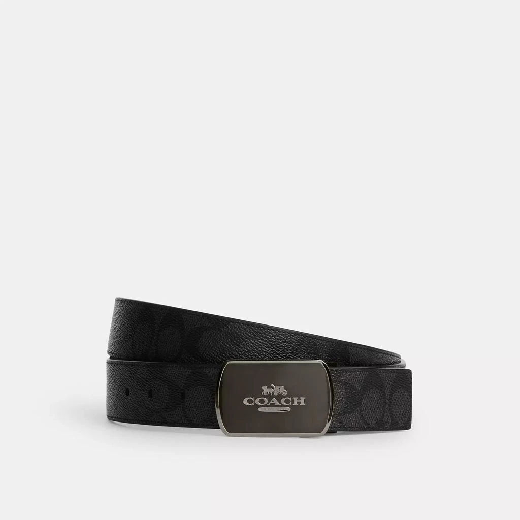 Coach Plaque Buckle Cut To Size Reversible Belt, 38 Mm 1