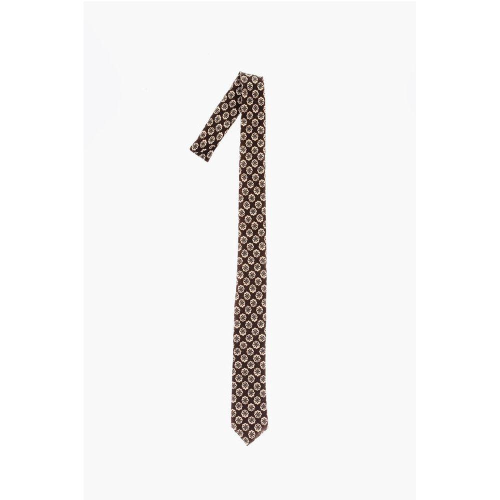 Corneliani CC COLLECTION Floral-Patterned Wool Kipper Men's Tie