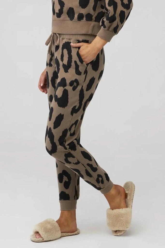 PISTOLA Alessa Slim Straight Leg Sweatpant In Safari Graphic Leopard 2