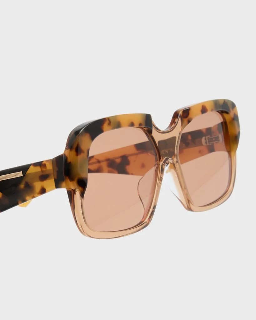 KAREN WALKER Beveled Two-Tone Acetate Square Sunglasses 5