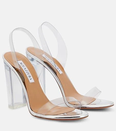 Aquazzura So Nude 105 PVC slingback sandals 1
