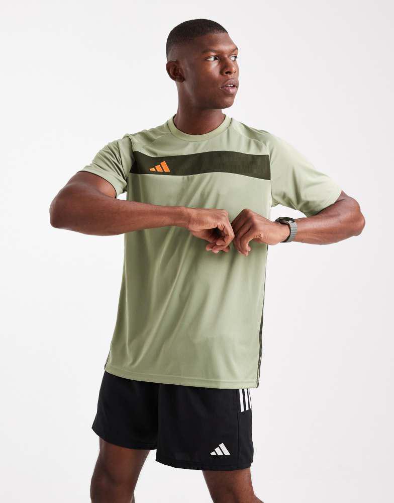 Adidas adidas Football Tiro 25 essentials jersey in tent green / night cargo / imp