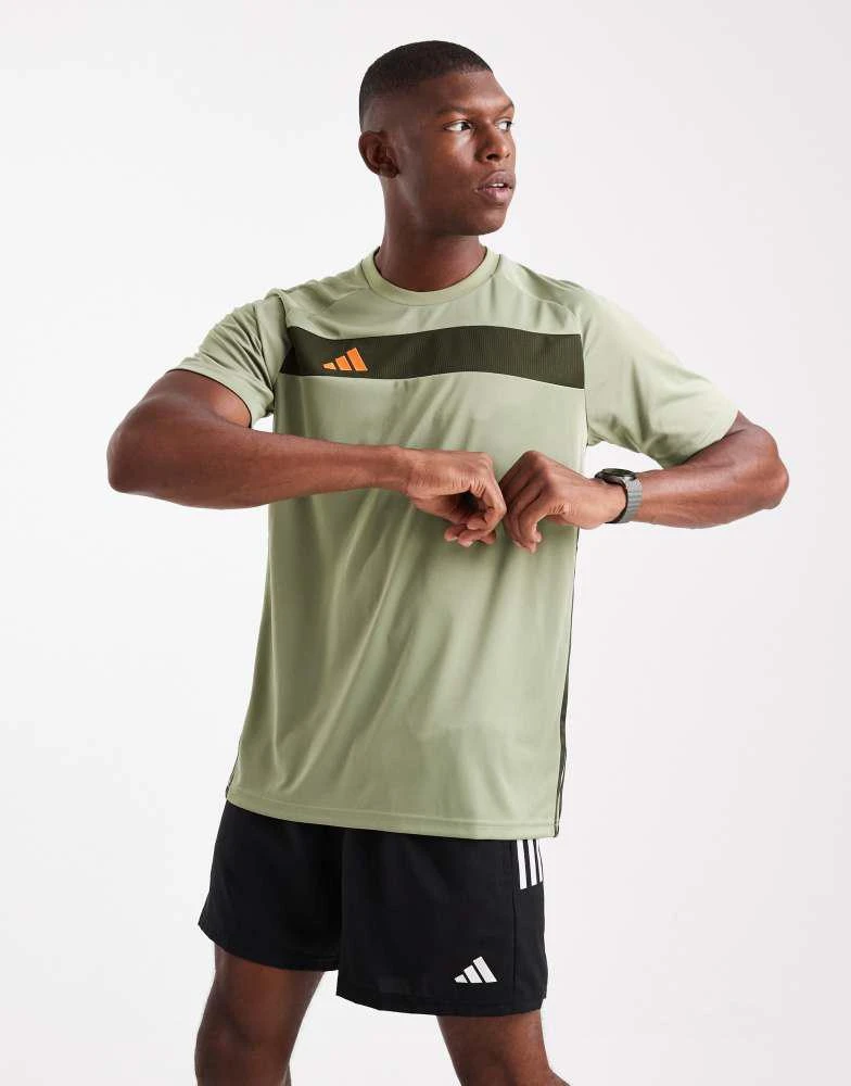 Adidas adidas Football Tiro 25 essentials jersey in tent green / night cargo / imp 1