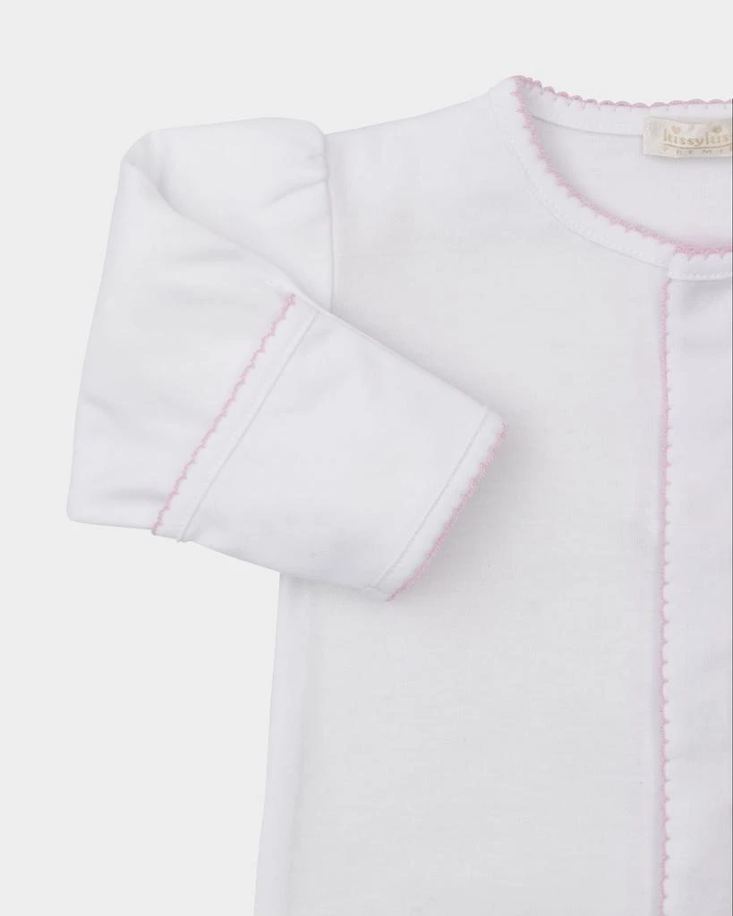 Kissy Kissy Girl's Premier Hand Embroidered Bunny Patch Footie, Size Newborn-9M 2