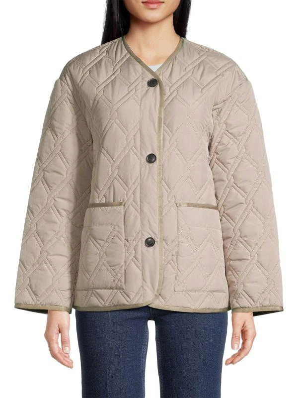 Jane Post Quilted Collarless Short Jacket 1