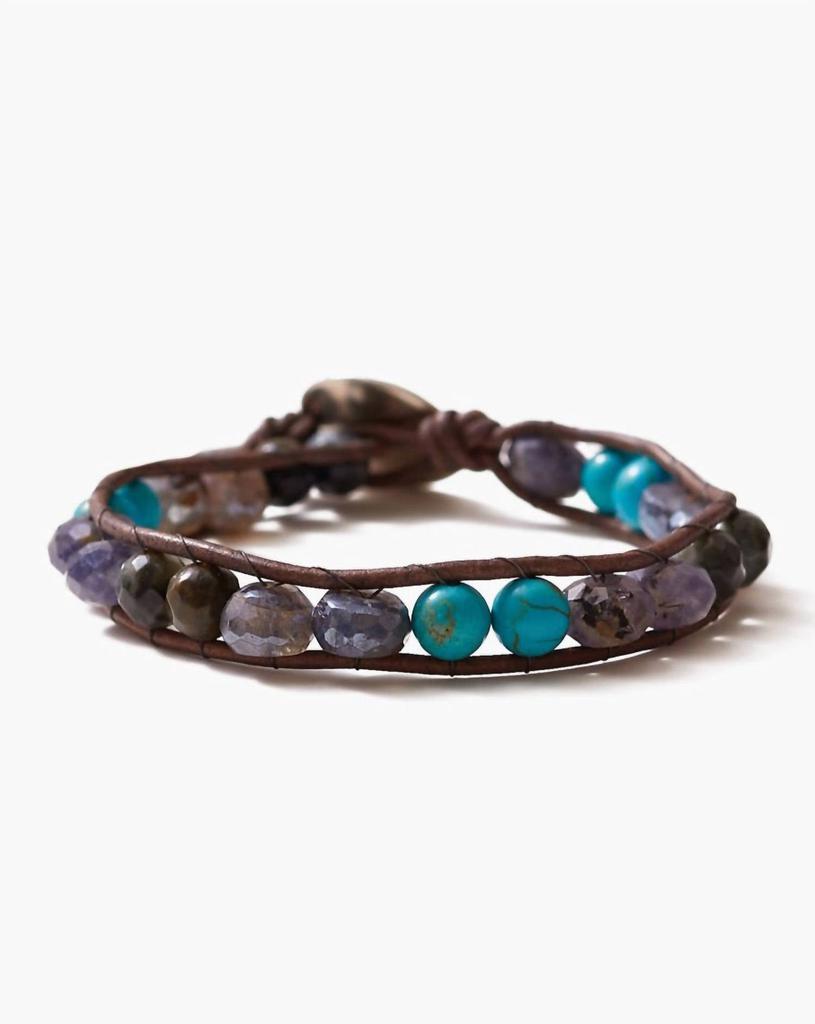 Chan Luu Single Wrap Bracelet In Blue Mix