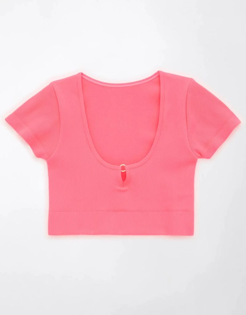 Aerie Superchill Seamless Ring Cap Sleeve Bra Top 3