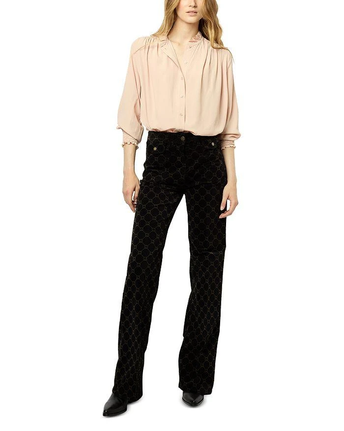 Gerard Darel Bely Ruffled Trim Blouse 4