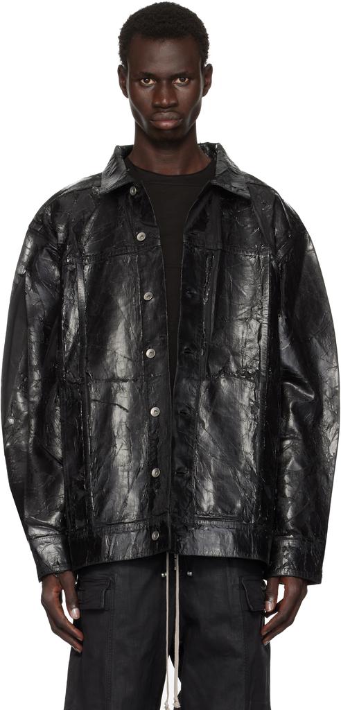Shop Black Porterville Jumbo Worker Denim Jacket on Sale at