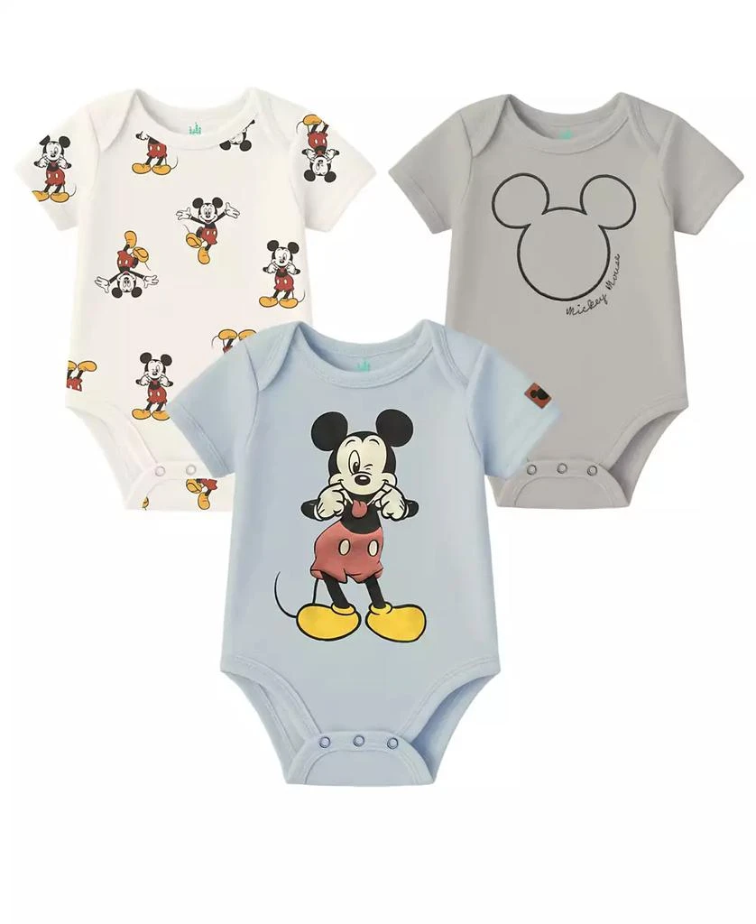 Disney Baby Boys
Mickey Mouse Short-Sleeve Bodysuit, 3-Pack Set