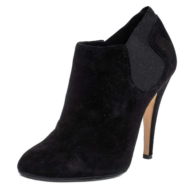 CASADEI Casadei Black Suede Ankle Boots Size 37 1