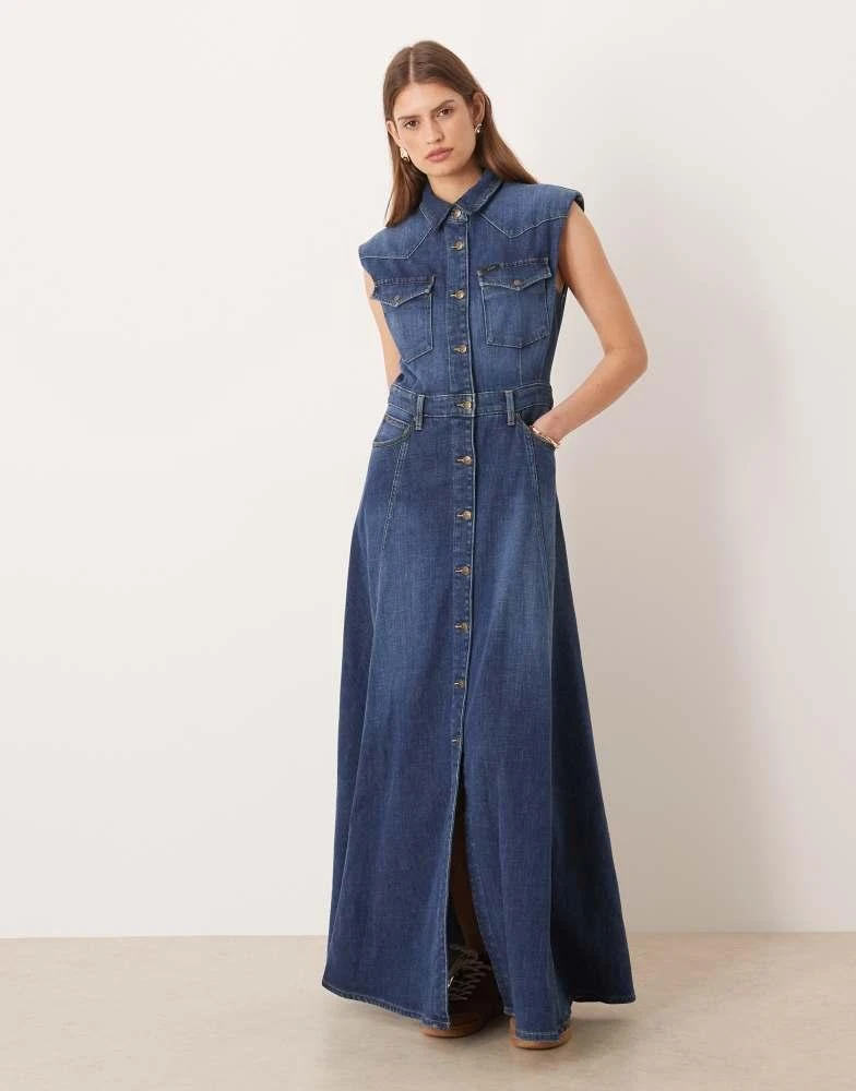 white christmas dresses Denim Nova Dress Indigo