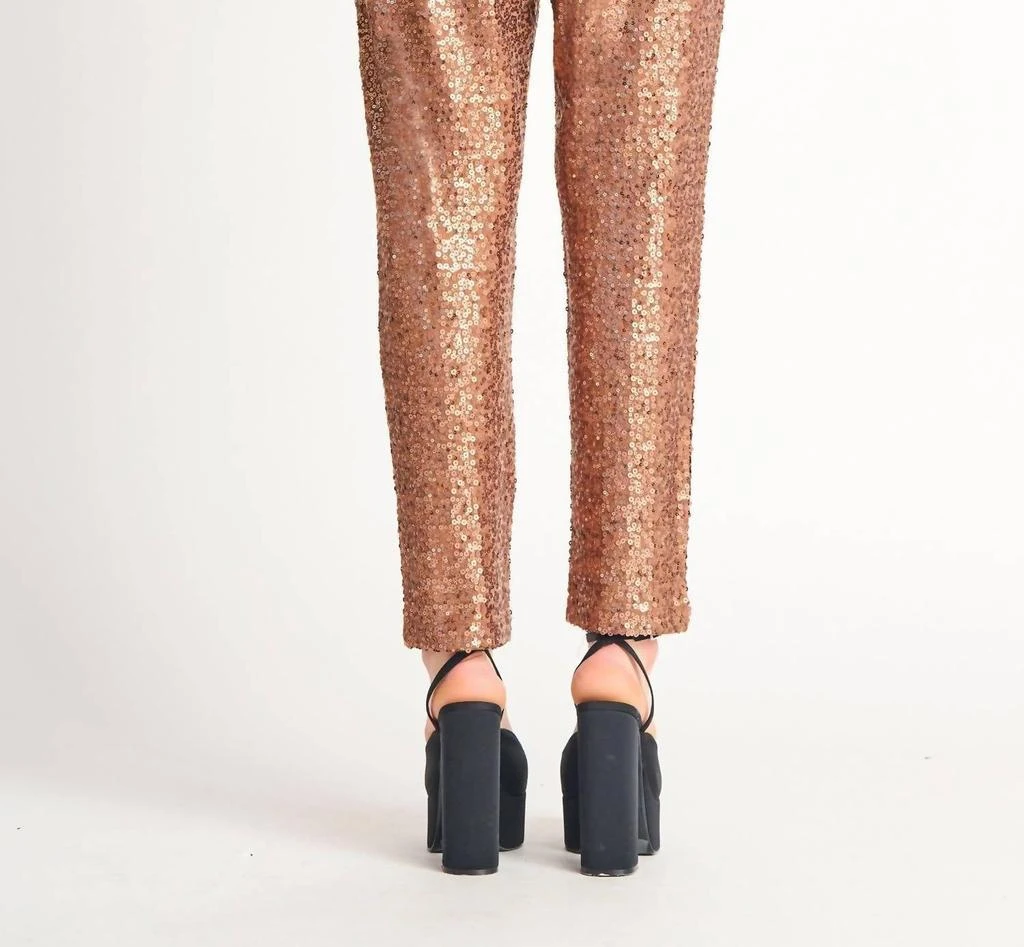 Dex Sequin Jogger In Rose Gold 3