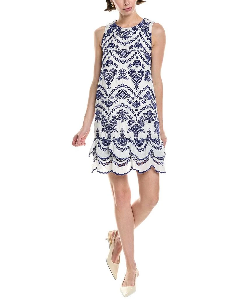 Anne Klein Embroidered Eyelet Shift Dress 1