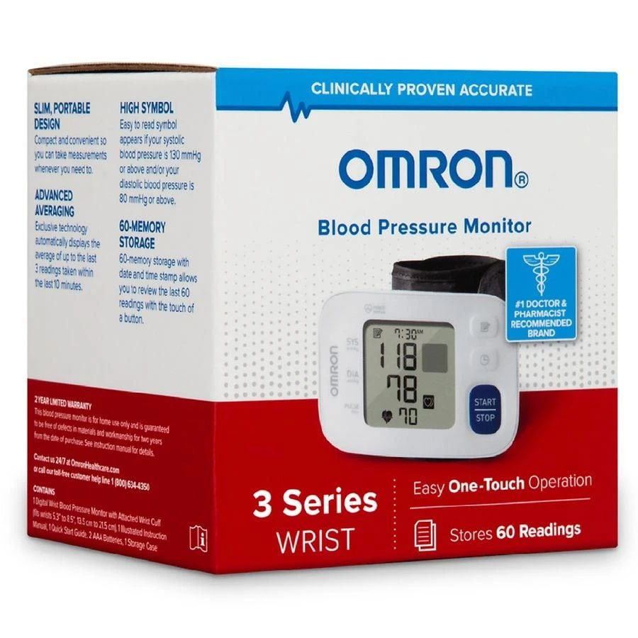 omron 3 Series Wrist Blood Pressure Monitor (BP6100) 1