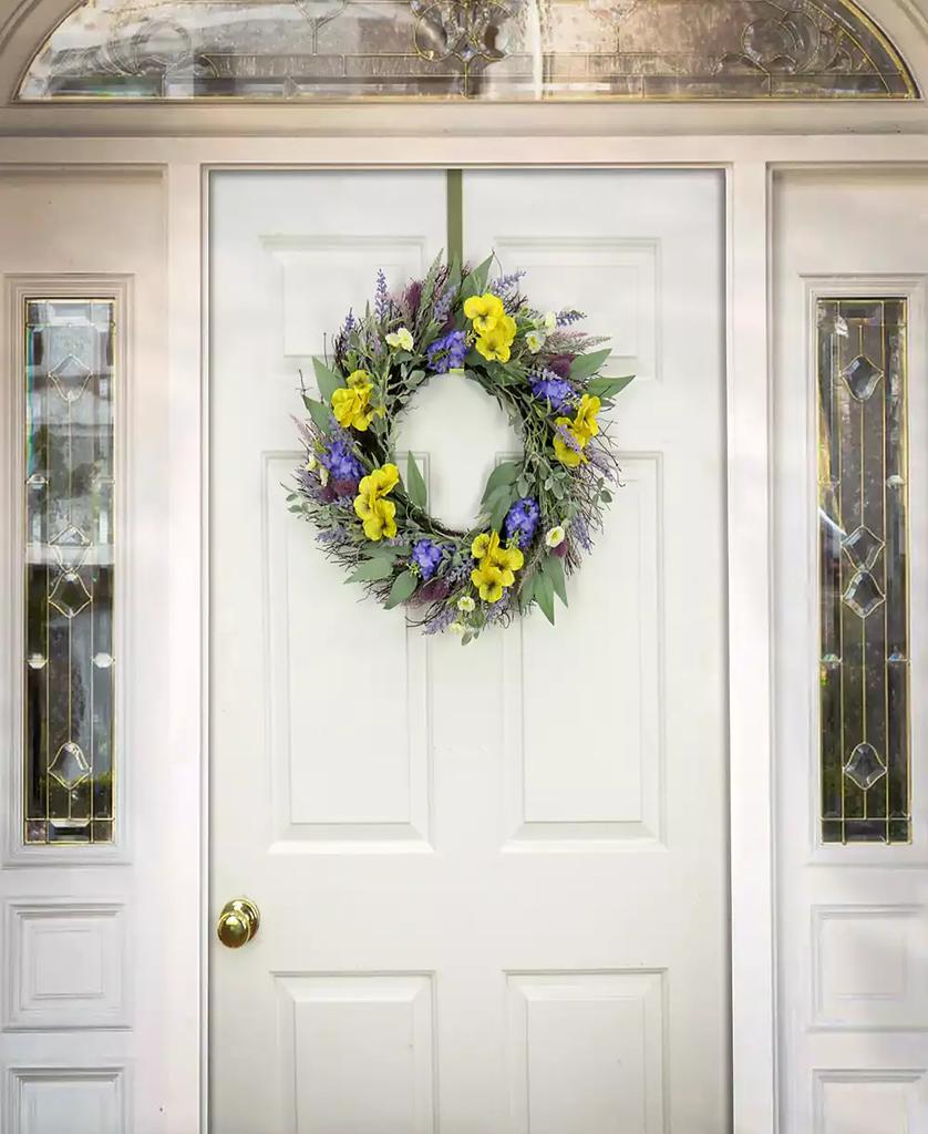 National Tree Company 22 Pansy and Lavender Wreath