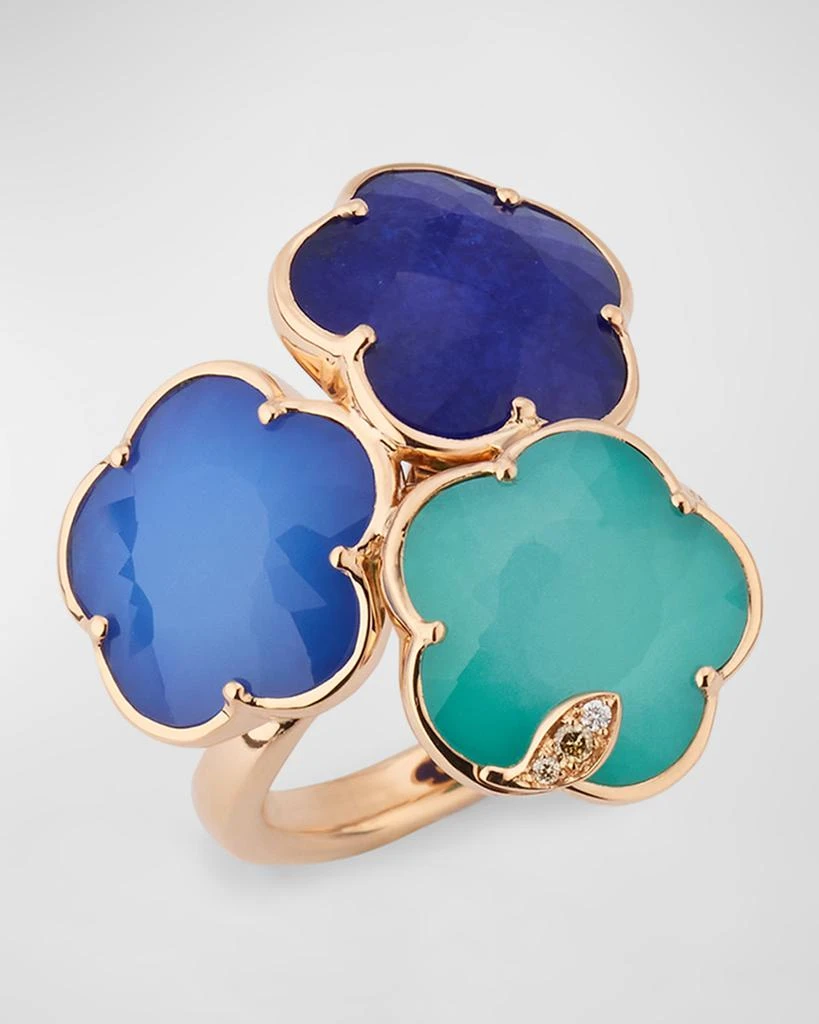 Pasquale Bruni Ton Joli 18K Rose Gold Flower Doublet Ring, Size 6.5 3