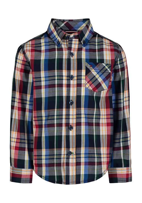 Tommy Hilfiger Hilfiger Boys 8 20 Long Sleeve Plaid Shirt 1