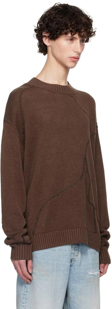 HOPE Brown Cracked Sweater 2