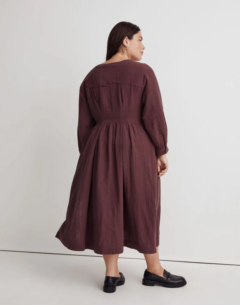 Madewell Plus Lightspun Button-Front Midi Dress 3
