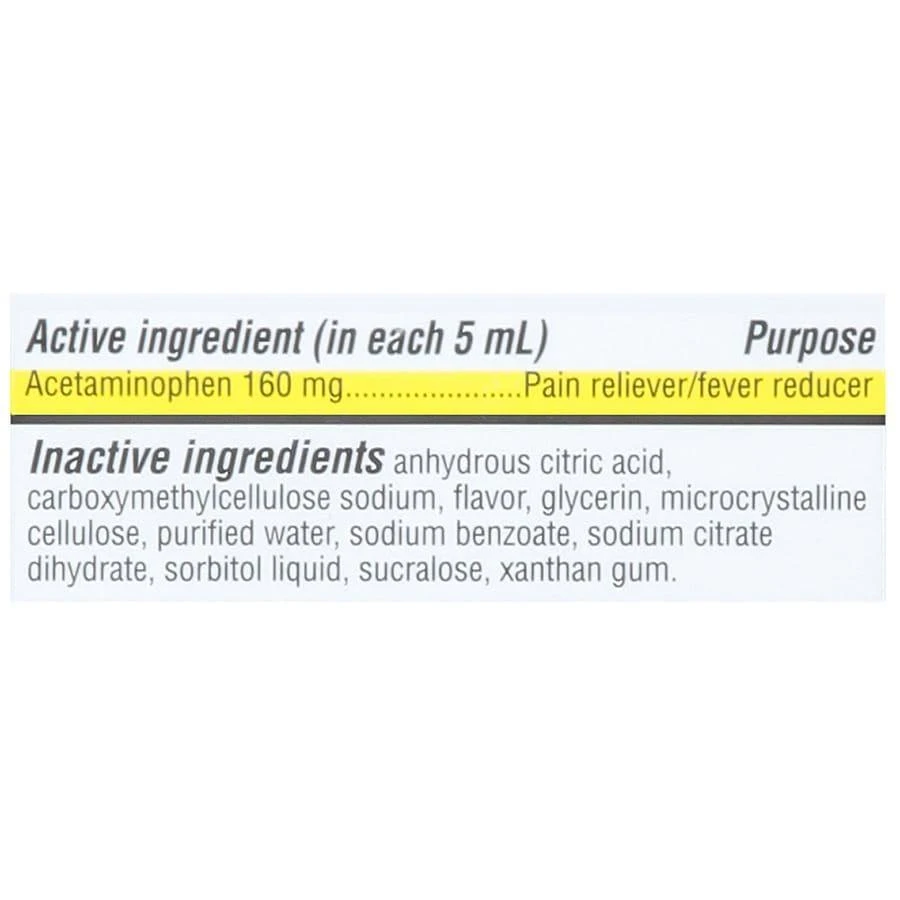 Walgreens Children's Dye-Free Pain & Fever Natural Cherry 5