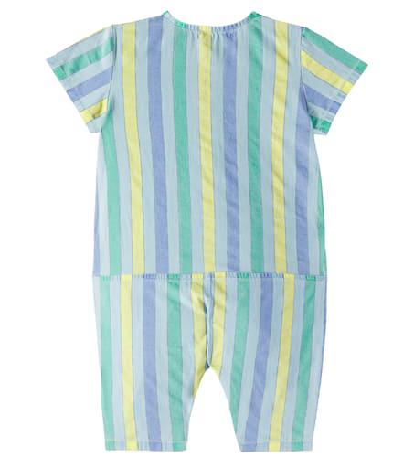 BOBO CHOSES Baby striped denim jumpsuit