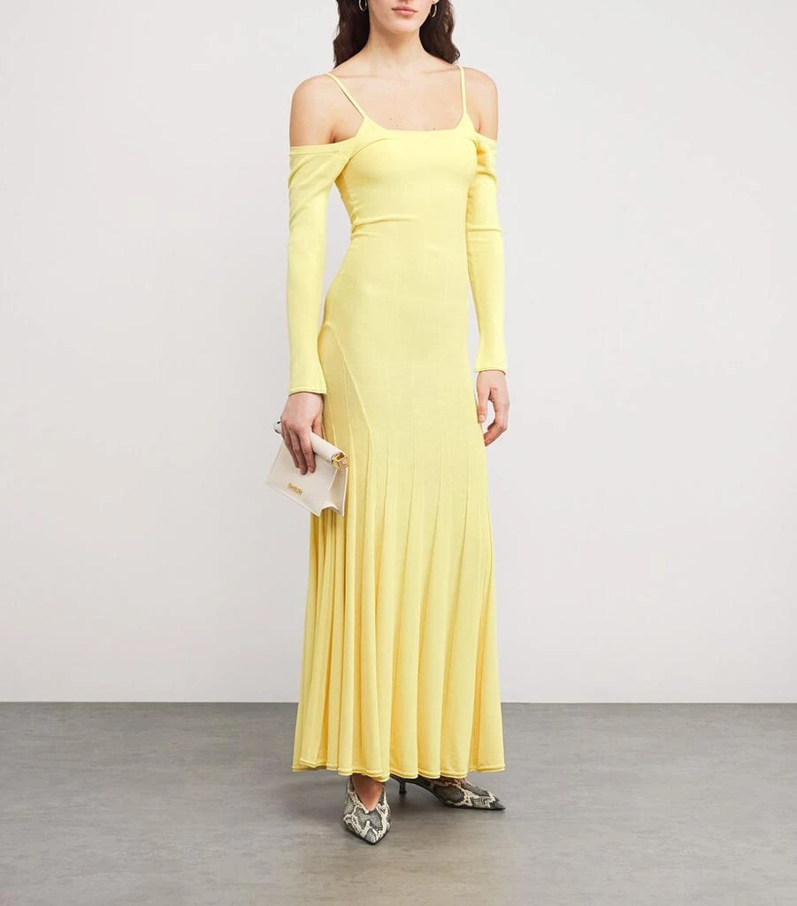 Jacquemus Knitted Off-The-Shoulder Maxi Dress 2