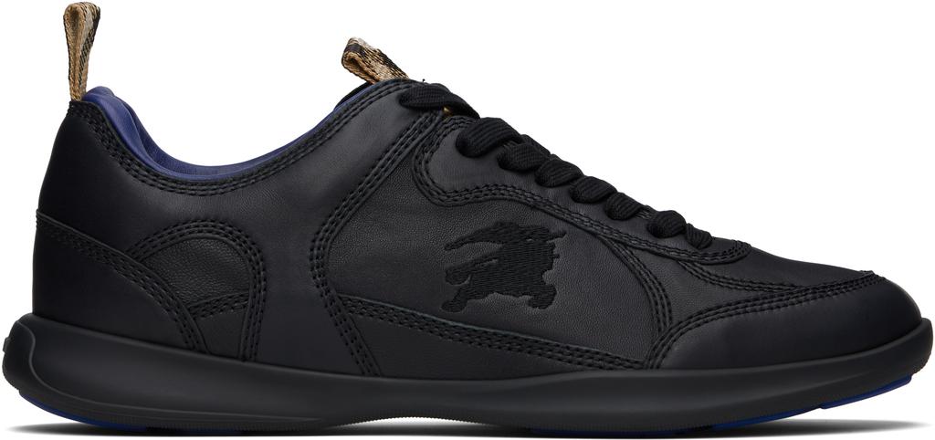 スニーカー BURBERRY Black Leather Box Sneakers Burberry Black Leather Box Sneakers - Casual Shoes - Save