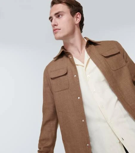 Thom Sweeney Linen, wool, and silk overshirt 5