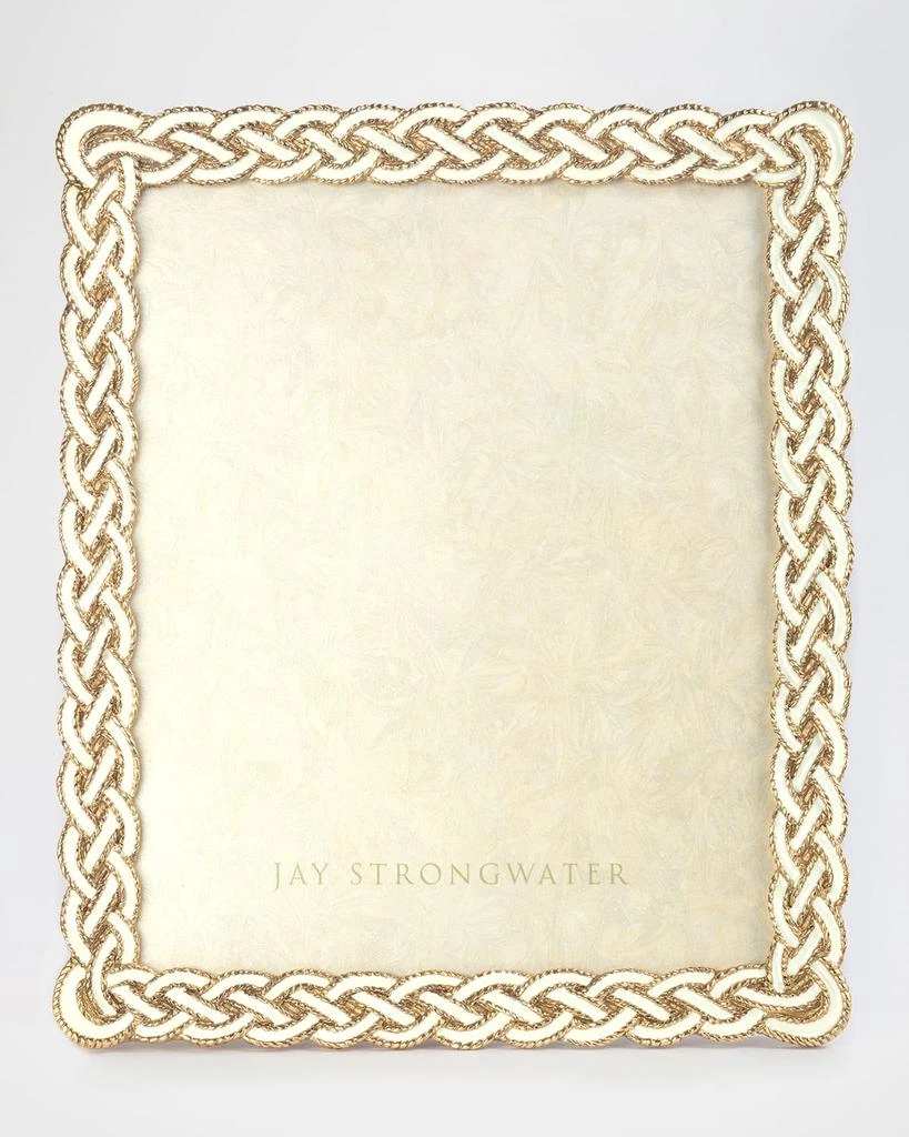 Jay Strongwater Cream Braided Picture Frame, 8" x 10" 1