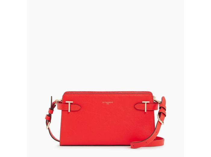 le tanneur Sac baguette Emilie en cuir grainé