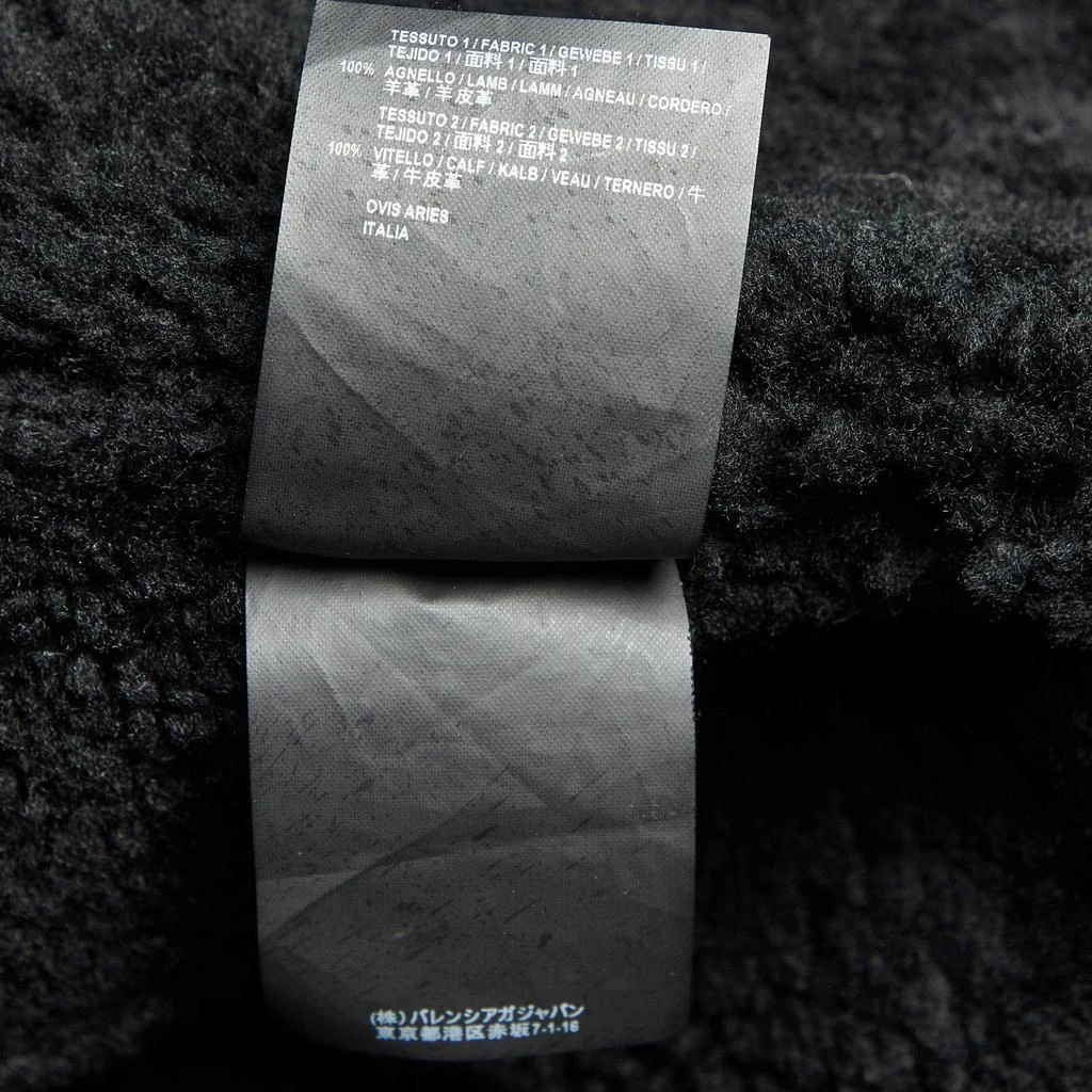 Balenciaga Balenciaga Black Leather and Shearling Oversized Jacket L 7