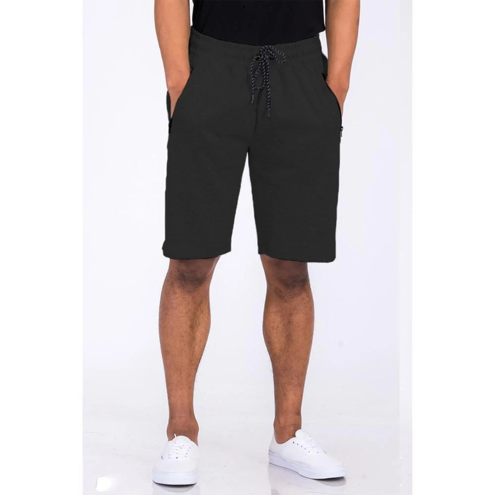 FASHNZFAB Cotton Blend Lounge Sweat Shorts with Zipper Pockets 6