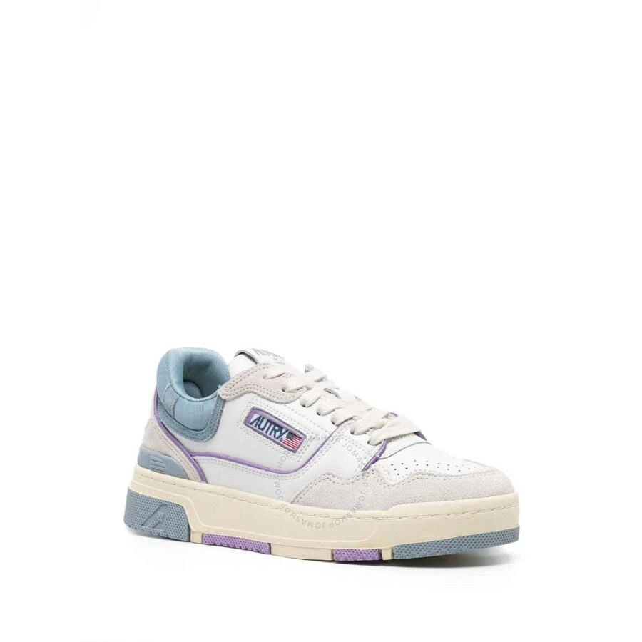 Autry Ladies Blue Low Top Leather Trainer Sneakers 2