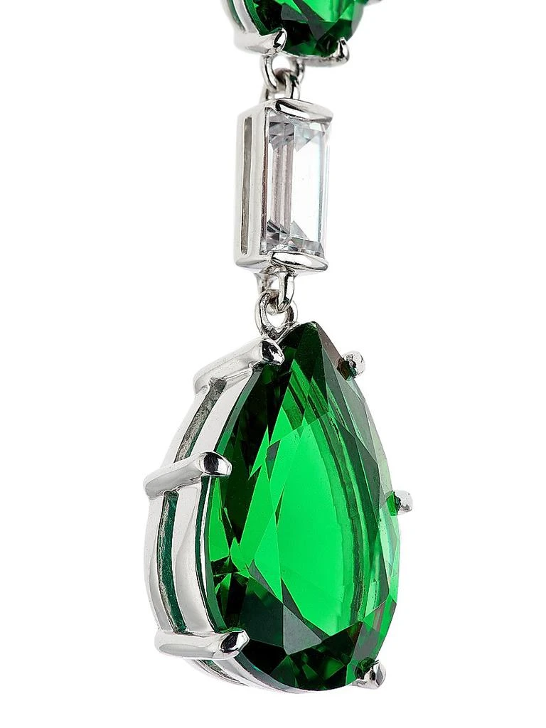 Adriana Orsini Glitz Sterling Silver, Nano Gem, 
Cubic Zirconia Extra-Large Drop Earrings 3