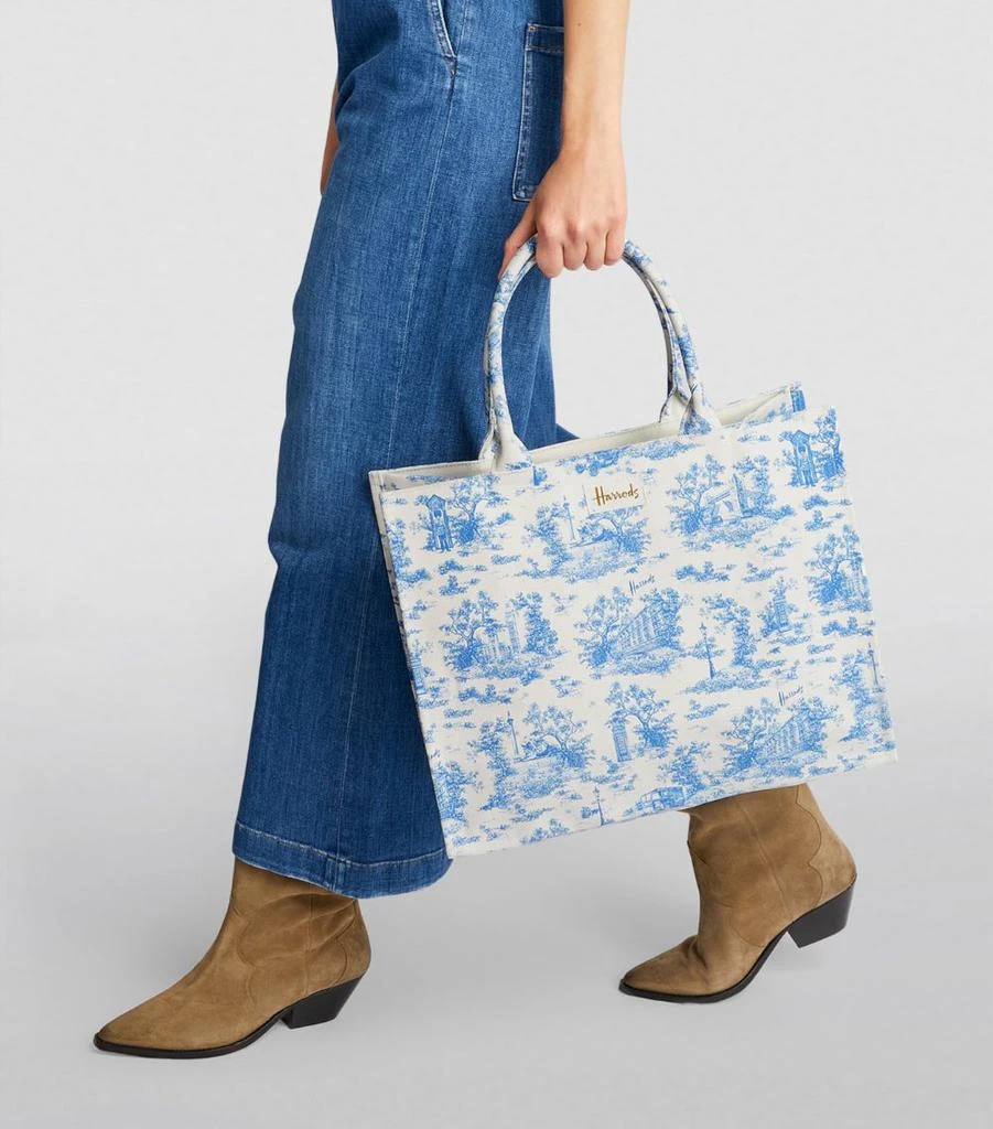 Harrods Toile Grocery Shopper Bag 2
