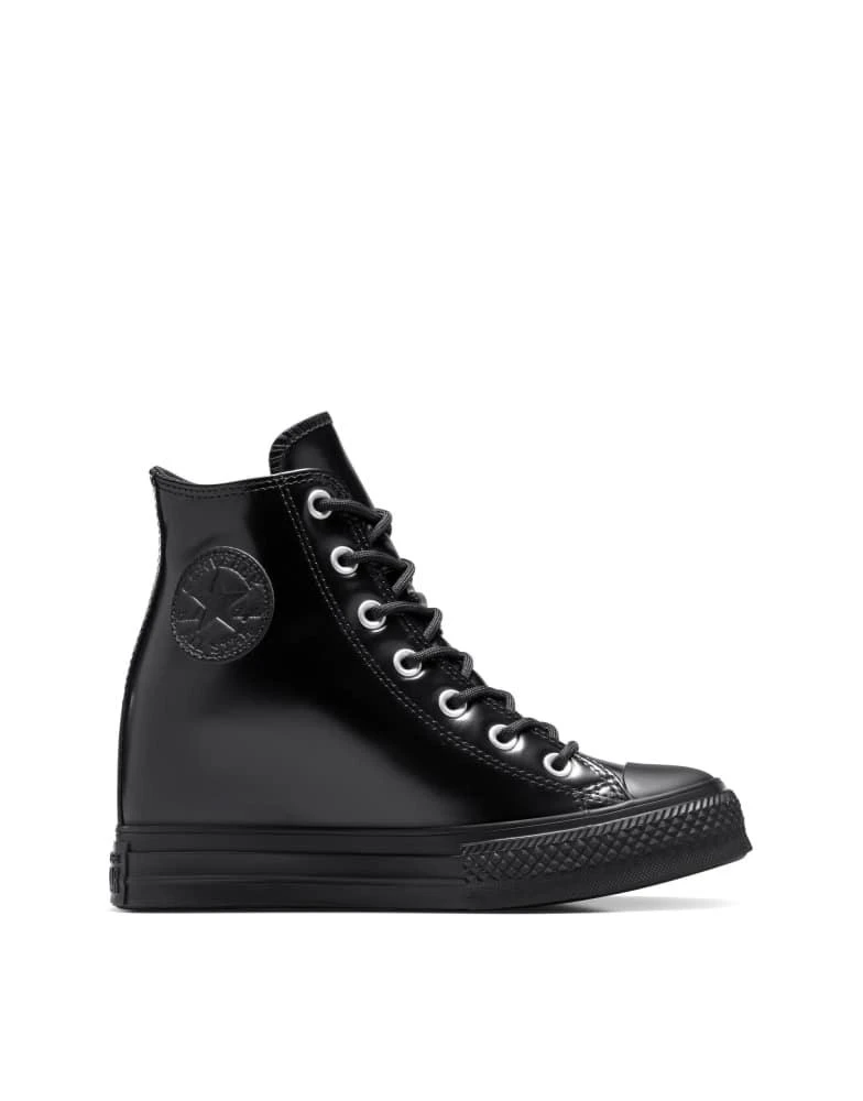 Converse Converse Chuck taylor all star wedge platform leather in black 4