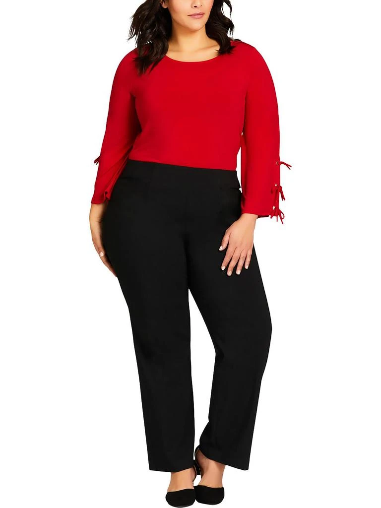 Avenue Plus Womens Knit Stretch Bootcut Pants 4