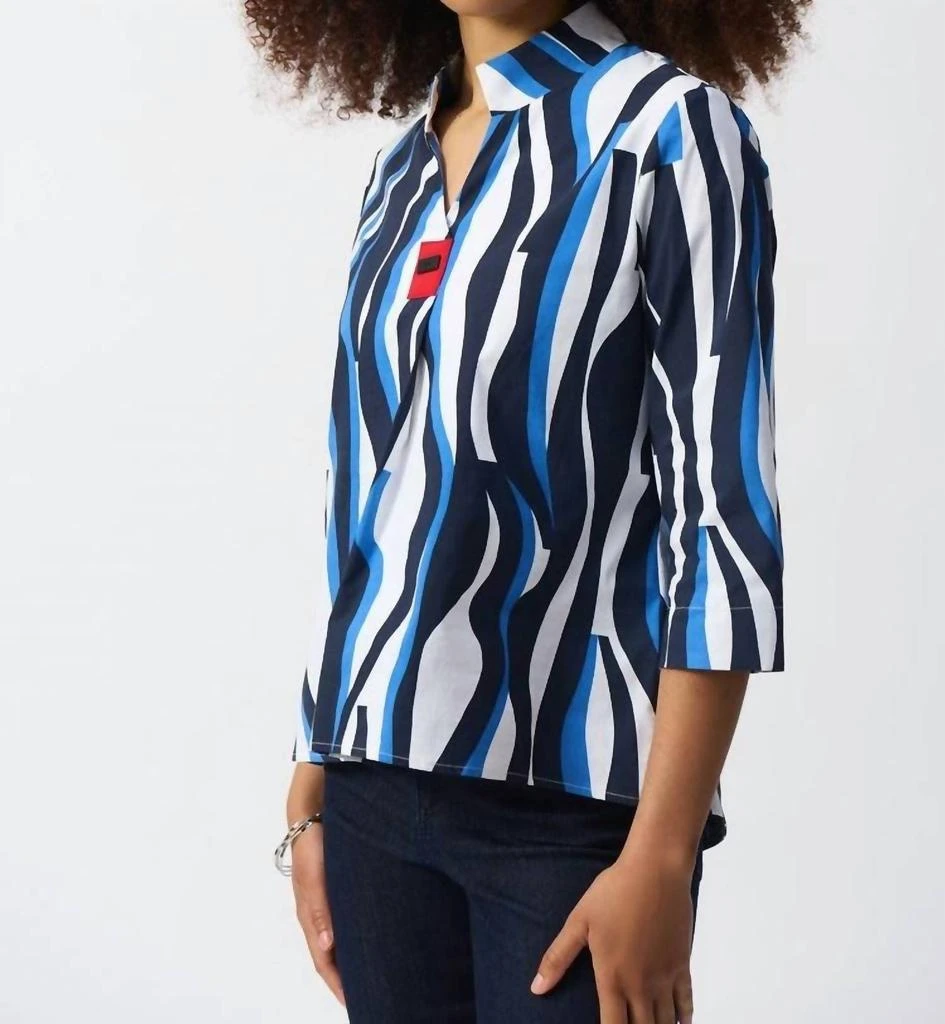 JOSEPH RIBKOFF Joseph Ribkoff - Abstract Print Trapeze Top 3